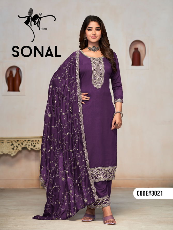 Sonal By Radha Embroidered Salwar Suit Wholesale Market In Surat
